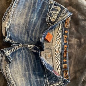 Rock Revival Blue Denim Shorts, size 31